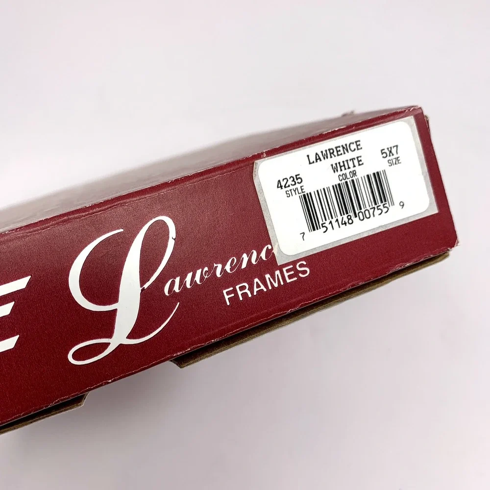 Vtg Lawrence Frames Photo Picture Frame White & Gold For 5x7